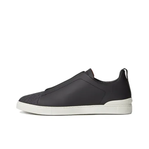 Ermenegildo Zegna Skateboard Shoes Men Low-Top Black