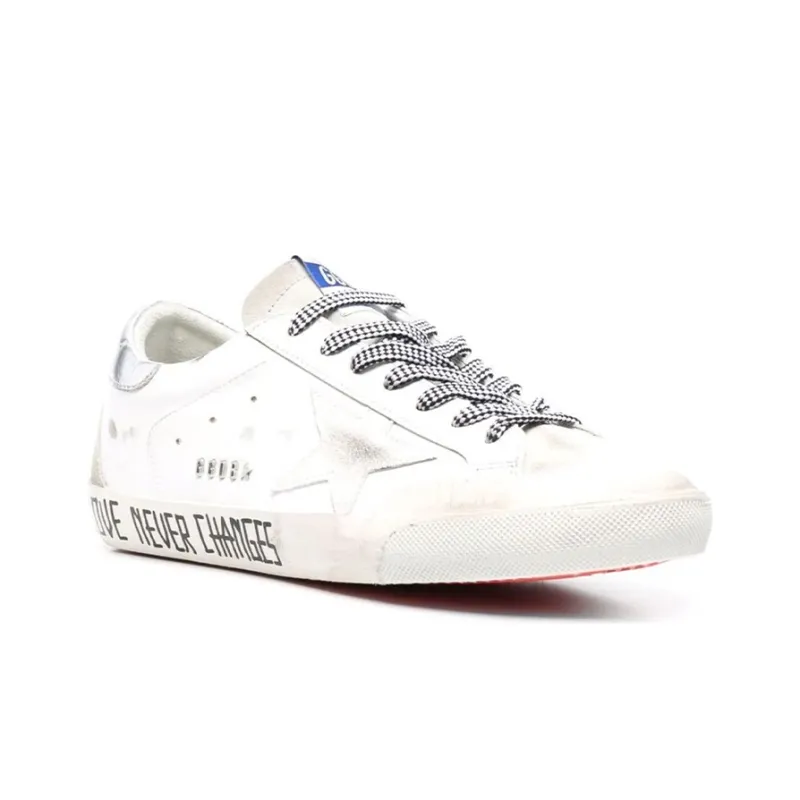 Golden Goose Super Star Low Top Stylish Skateboarding Shoes Women's Gray White Vintage Version-2