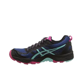 Asics GEL-FujiTrabuco 7 Wear-Resistant Low-Top Running Shoes Women's Blue Black
