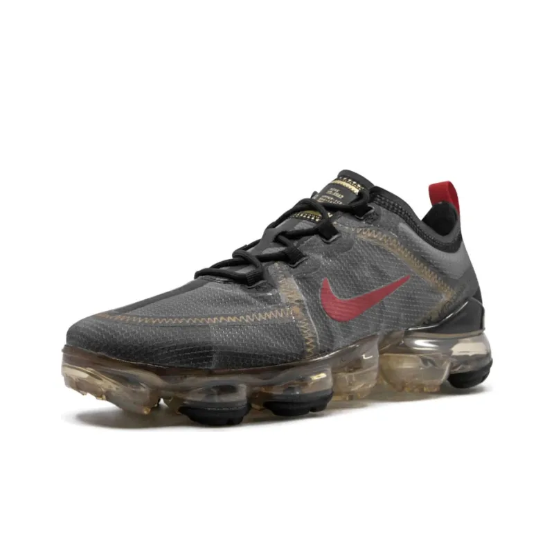 Nike Air VaporMax 2019 Black Gold Red Women's-2
