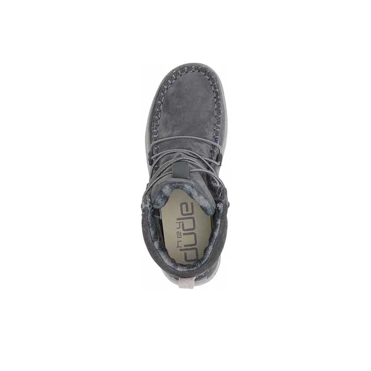 Heydude Skateboard Shoes Women's High-Top Gray-2