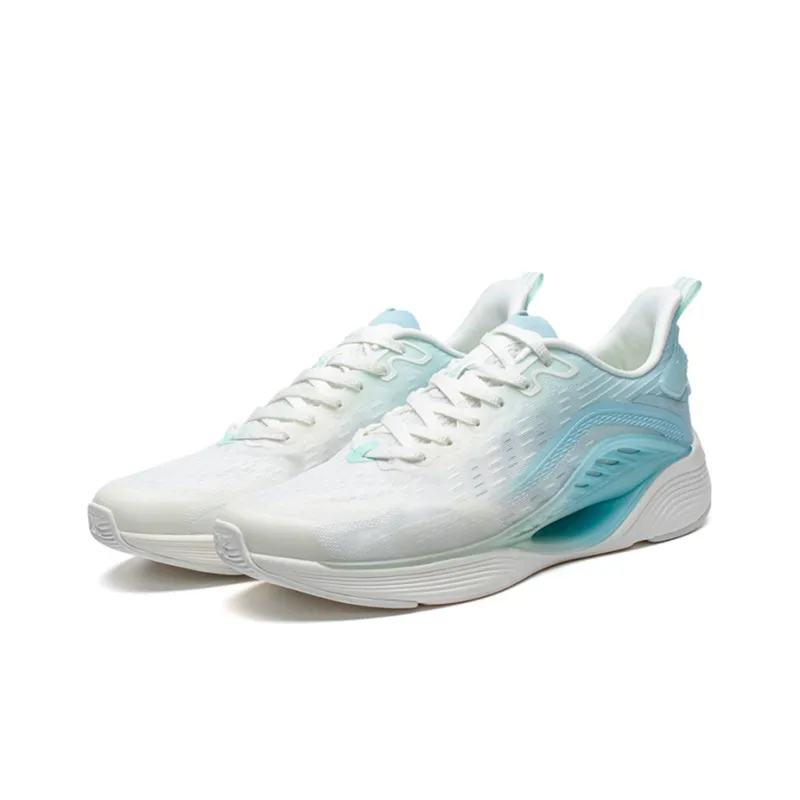 XTEP Qing Feng 5.0 Cushioning, Breathable, Lightweight Low Top X FLOW Sprint Running Shoes Men's White Blue-2
