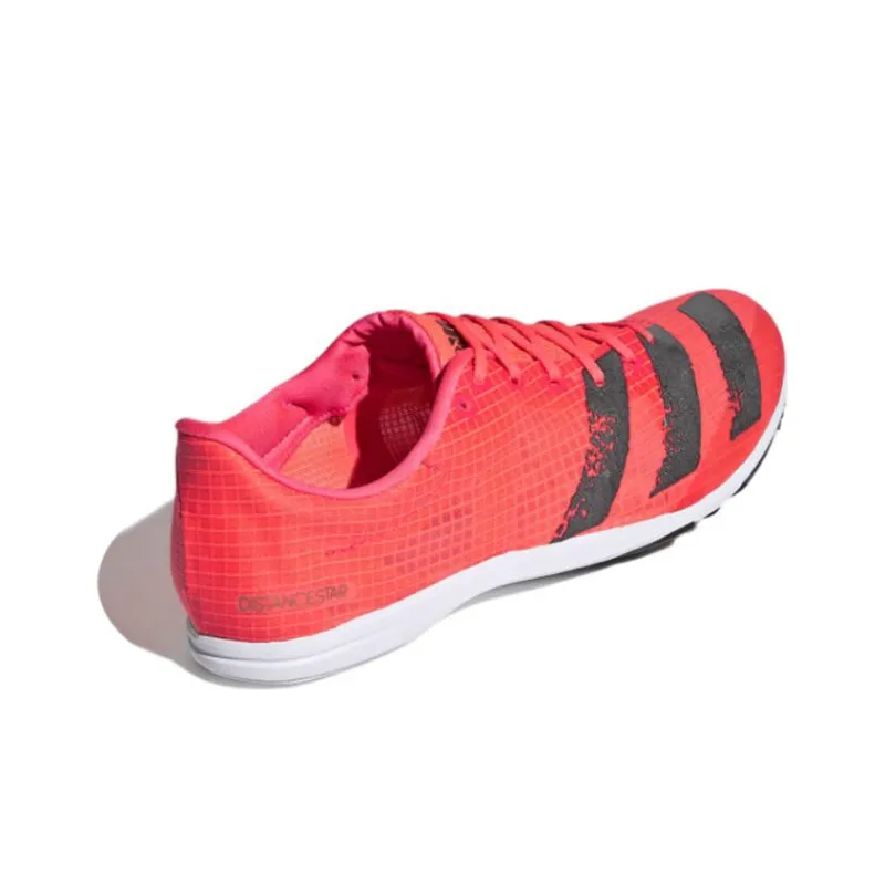 Adidas Distancestar Spikes Cushioning Wear Resistant Running Shoes Men's Red Black-3