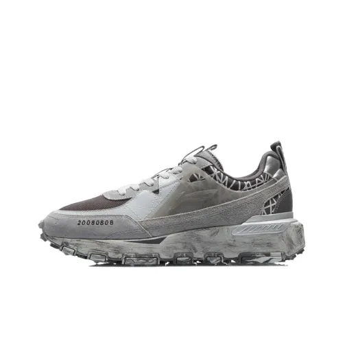 LINING Running Shoes Men Low-Top Frost Gray/Road Gray/Coin Gray