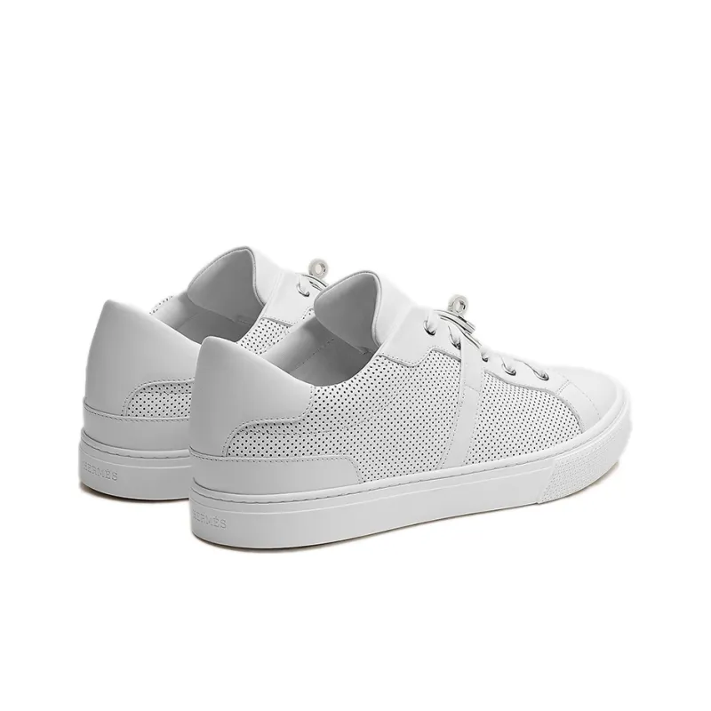 HERMES Day Low Top Stylish Skateboarding Shoes Men's White-3
