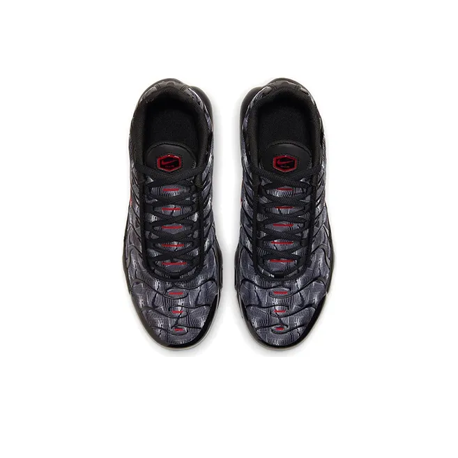 Nike Air Max Plus Cushioning Anti-Slip And Wear-Resistant Low-Top Marathon Running Shoes GS Black Gray-3