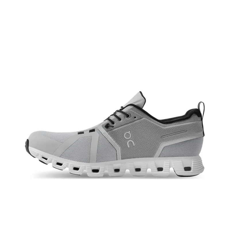 On Running Cloud 5 Waterproof Glacier Grey White Women's-0