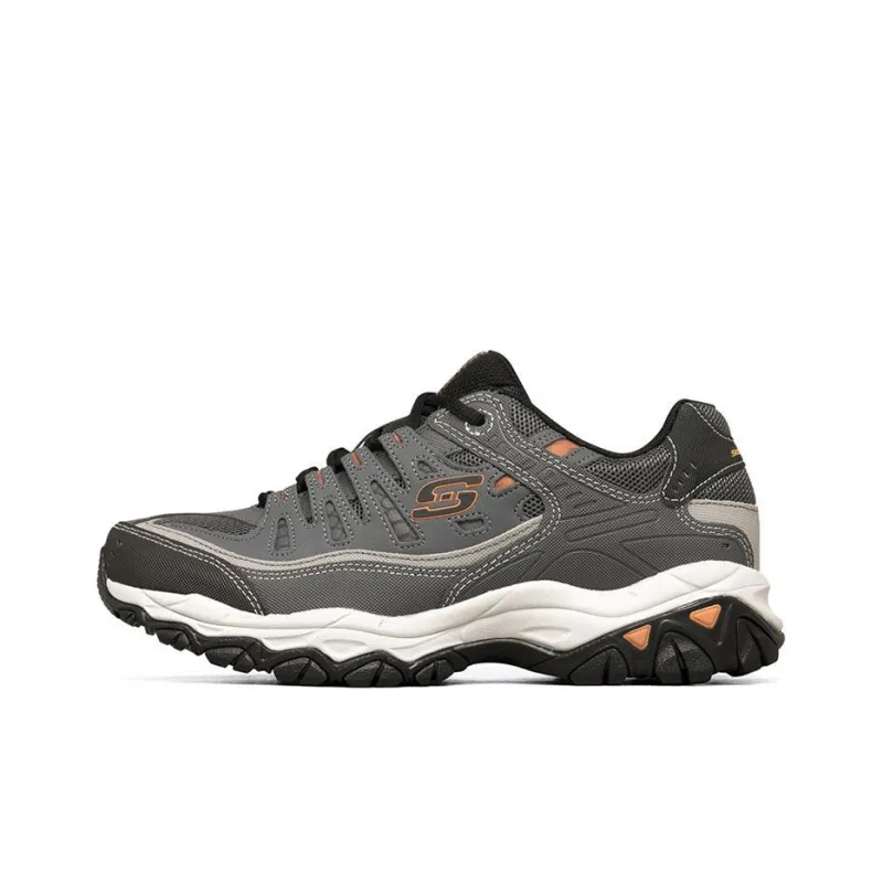 Skechers After Burn M.fit Slip-Resistant Cushioning Low-Top Running Shoes Men's Charcoal-0
