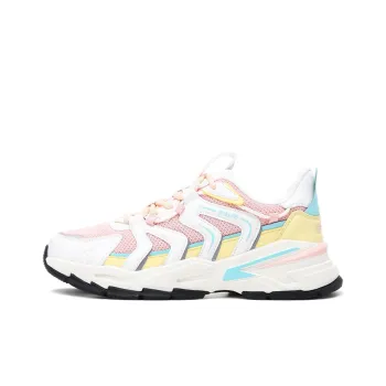 Erke Xun Running Shoes Women's Low Top Ivory White/Mineral Pink
