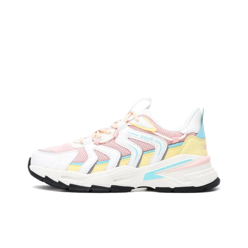 Erke Xun Running Shoes Women's Low Top Ivory White/Mineral Pink-0
