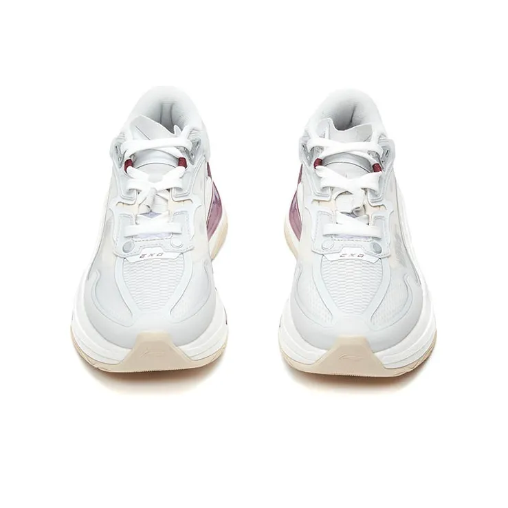 LiNing Exceed Infinity Running Shoes Men Low Top White/Gray/Red-2