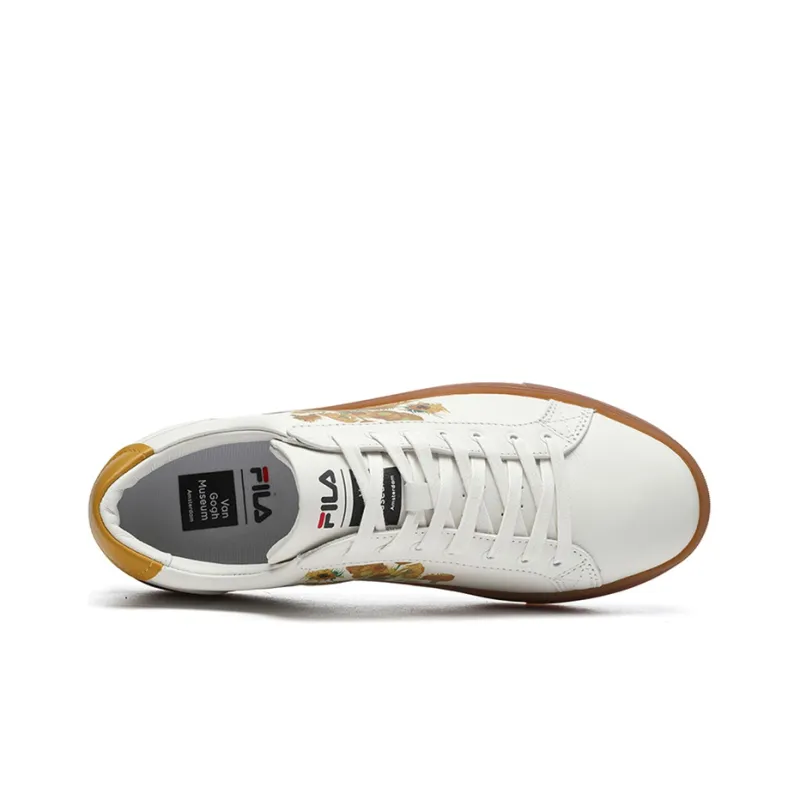 FILA Low Top Sneakers White/Coffee Women's-2