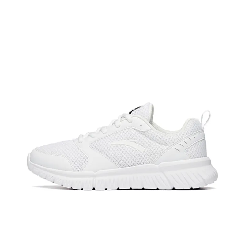 Anta Shock Absorbers Slip Resistant, Abrasion Resistant, Breathable Low Top Running Shoes Women's White-0