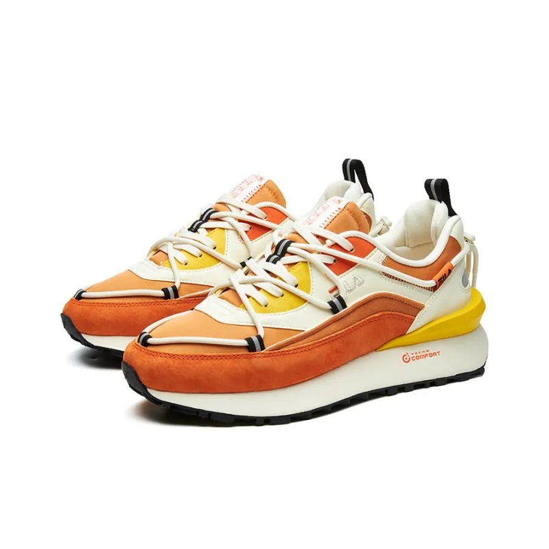 FILA FUSION Jogger DX Running Shoes Women's Low Top Orange/Antique White-3