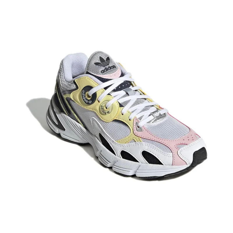 Adidas Astir White Black Yellow Pink Women's-2