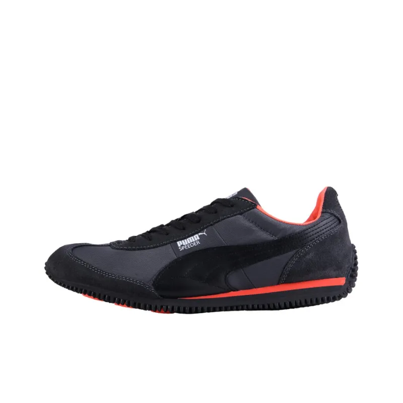 PUMA Running Shoes Unisex Low-Top Black/Orange/Gray-0