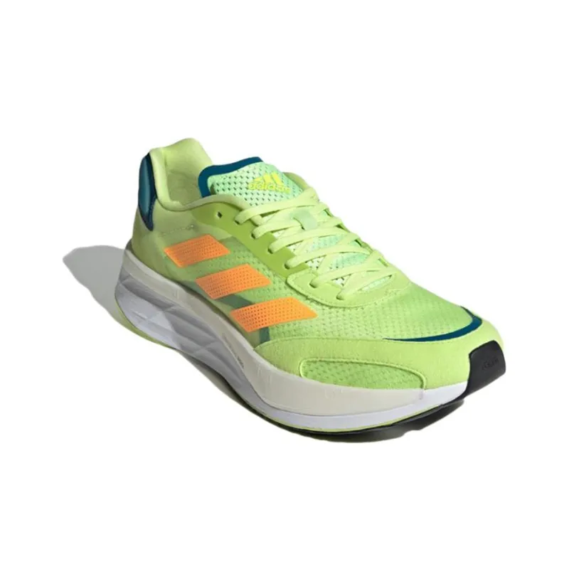 Adidas Adizero Boston 10 Pulse Lime Flash Orange Teal-2