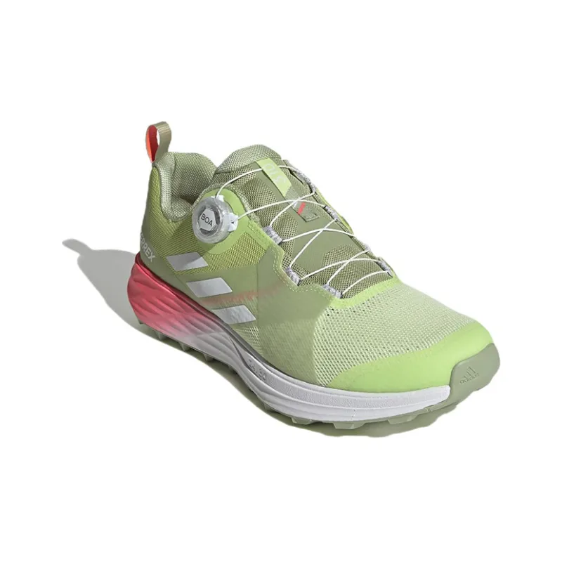 Adidas Terrex Two Boa Trail Running Anti-Slip Wear-Resistant Low-Top Running Shoes Men's Green-2