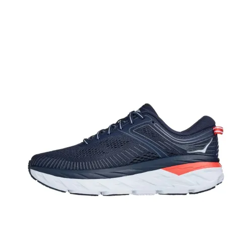 HOKA ONE ONE Bondi 7 Running Shoes Women's Low-Top Dark Blue