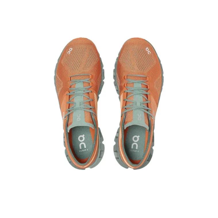 On Running Cloud X Orange Sea Green-2
