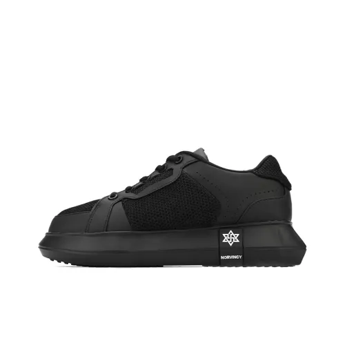 NORVINCY Skateboard Shoes Unisex Low-Top Black