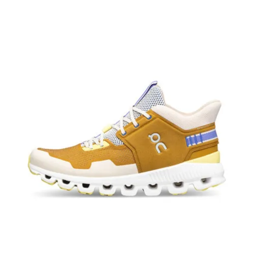 On Cloud Hi Running Shoes Men Low-Top White/Yellow