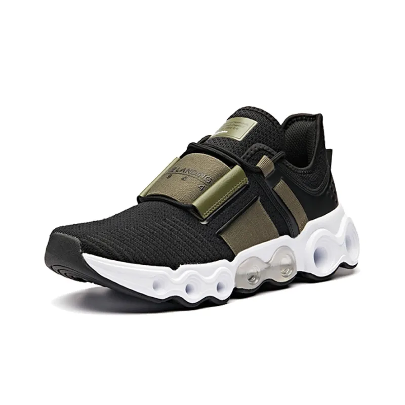 Anta Coverage Cushioning Anti-Slip And Wear-Resistant Low-Top Running Shoes Men's Black Green-2