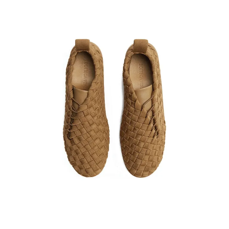 Bottega Veneta Plat Low Top Running Shoes Men's Brown-3
