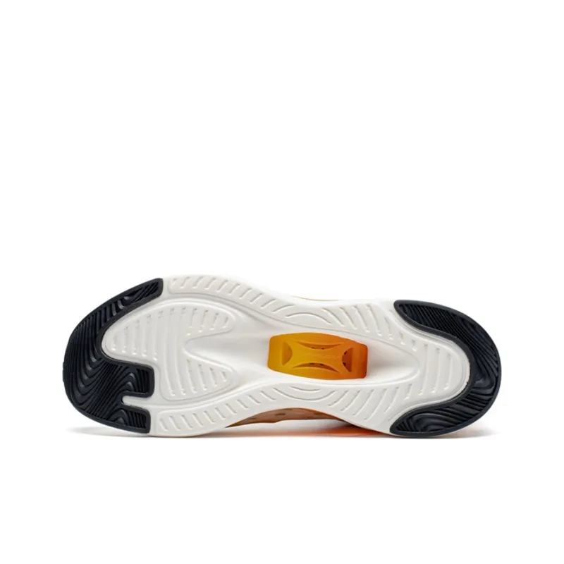 XTEP Qing Feng 5.0 Running Shoes Men Low Top Sail White/Tropical Yellow/Orange Sauce-5