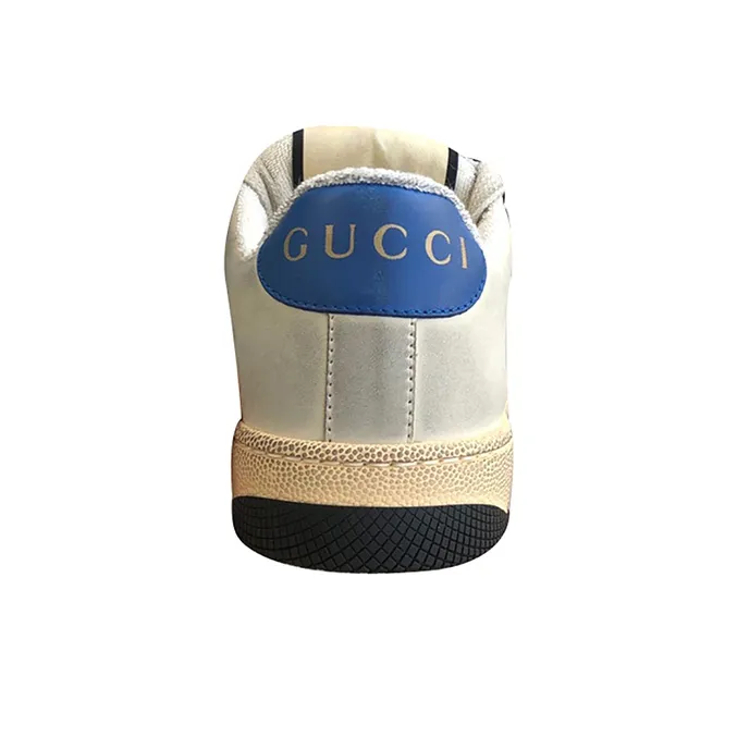 GUCCI Screener Low Top Stylish Skateboarding Shoes Women's Red Blue-4
