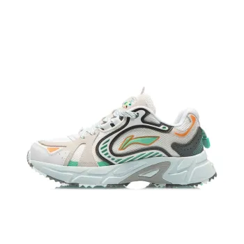 LINING Running Shoes Women's Low Top Standard White/Dark Gray Green
