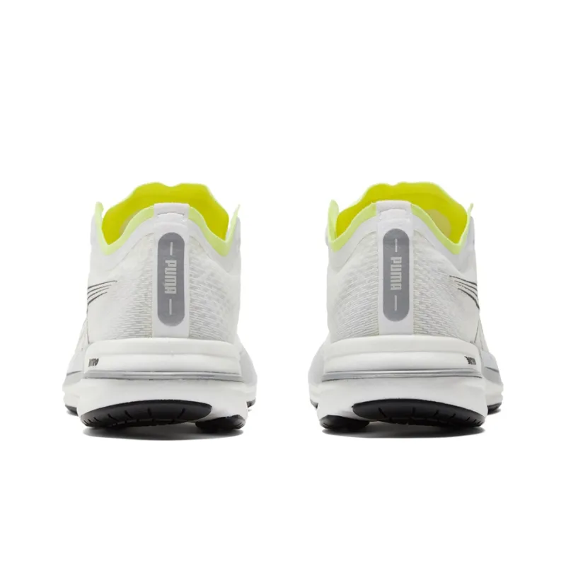 PUMA Deviate NITRO Cushioning, Breathable, Moisture Wicking Low Top Running Shoes Women's White Light Yellow-4