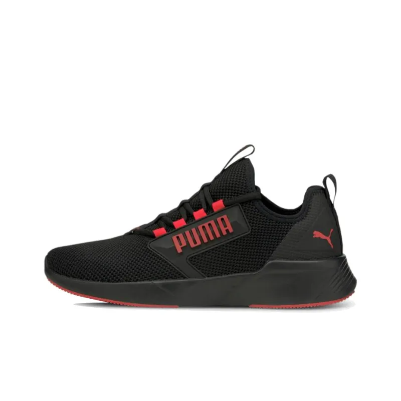 PUMA Retaliate Running Shoes Men Low-Top Black/Red-0