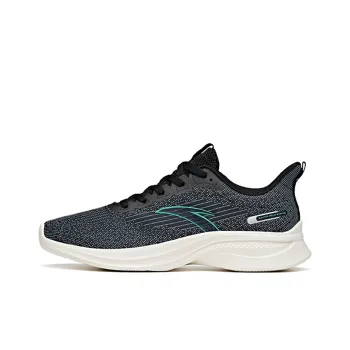 Anta Cushioning, Slip Resistant, And Abrasion Resistant Low Top Running Shoes Men's Gray Blue