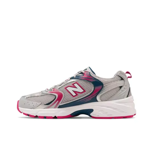 New Balance NB 530 Running Shoes Unisex Low-Top Silver Gray/Navy Blue/Red