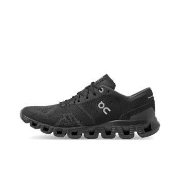 On Running Cloud X Black Asphalt Grey Women's