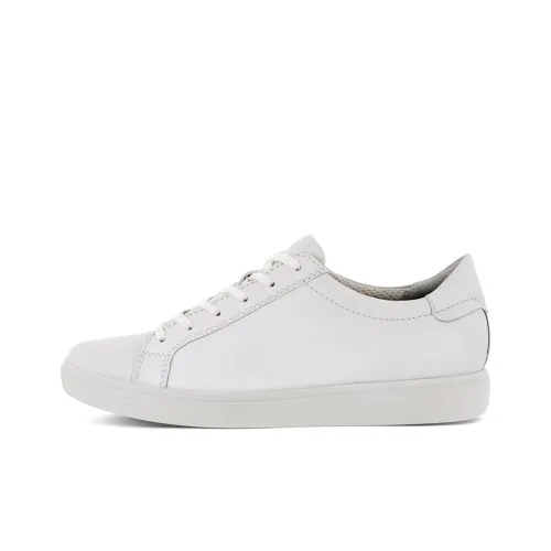 Ecco Soft Classic Stylish Skateboarding Shoes Women's White