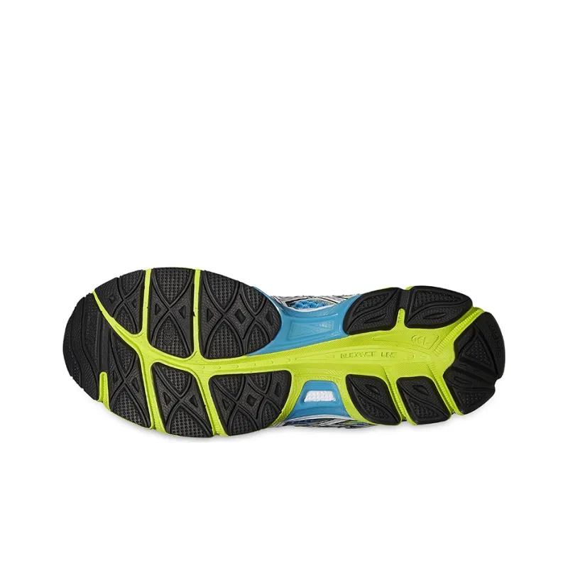 Asics Gel-Cumulus 16 Wear-Resistant Low-Top Running Shoes Unisex Blue Silver Yellow-4