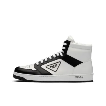 PRADA District High White Black White Leather
