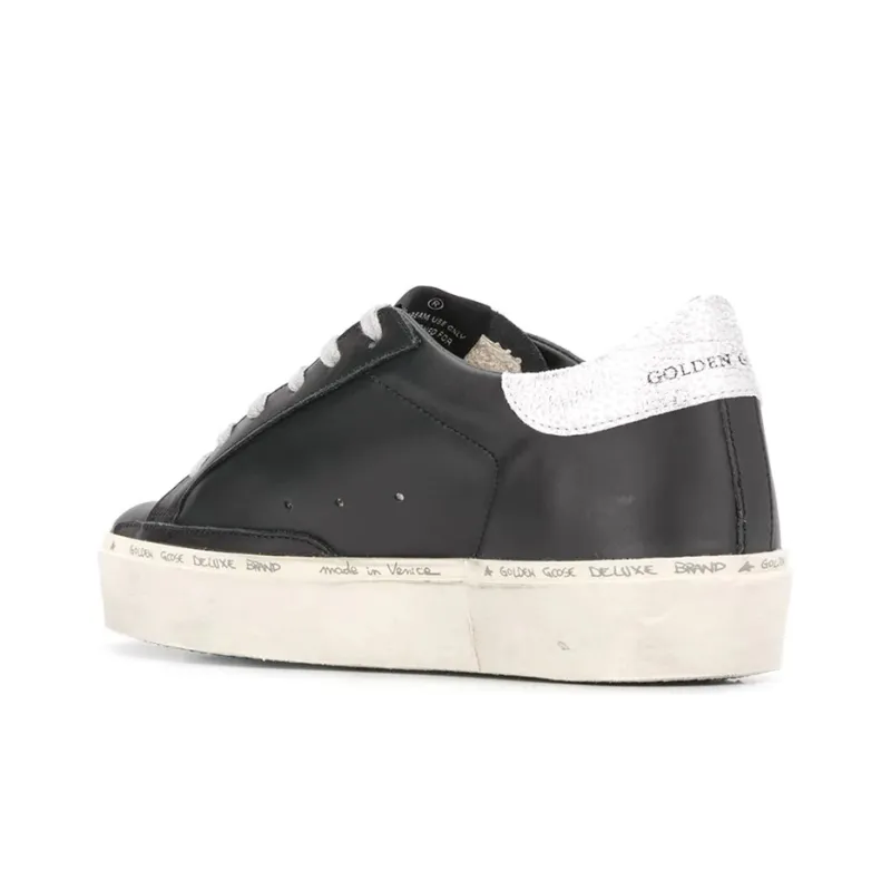 Golden Goose Hi Star Black Silver Women's-2