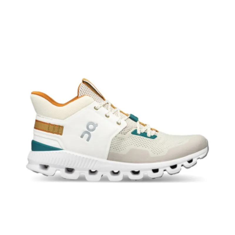 On Cloud Hi Running Shoes Men Low Top White Green-1