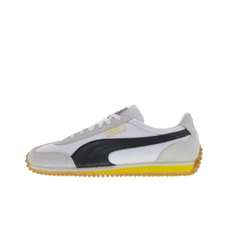 PUMA Whirlwind Classic Cushioning Anti Slip Wear Resistant Breathability Low Top Running Shoes Men's Gray White-0