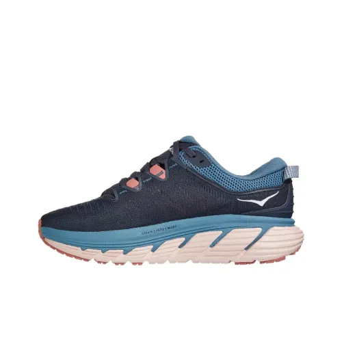 HOKA ONE ONE Gaviota 3 Running Shoes Women's Low-Top Black/Sea Blue/Rouge Pink