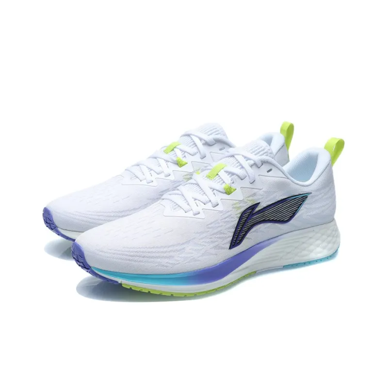 LiNing Red Hare 4 Shock Absorbers Rebound Low Top Light Foam Running Shoes Men's Blue White Yellow-2