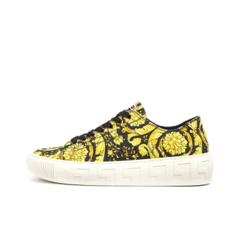 VERSACE Barocco Stylish Skateboarding Shoes Women's Yellow
