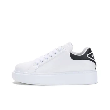 PRADA Stylish Skateboarding Shoes Women's White Black Tail