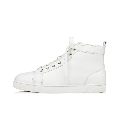 Christian Louboutin Louis Flat High White White