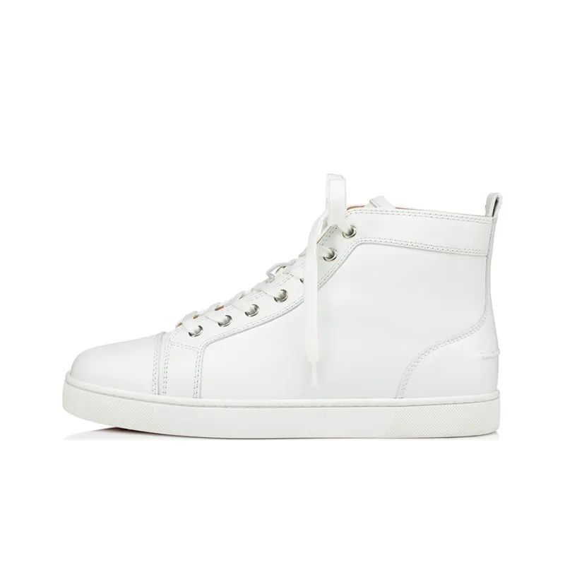 Christian Louboutin Louis Flat High White White-0