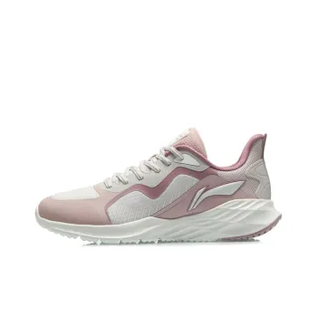 LiNing Durable Cushioning Low Top Running Shoes Women's Light Purple Pink