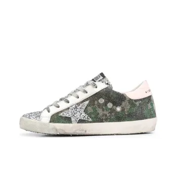 Golden Goose Super Star Low Top Stylish Skateboarding Shoes Women's Camouflage
